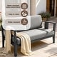preview thumbnail 64 of 195, Outdoor Teak Solid Wood Patio Furniture Set Loveseat Armchair Table Collection