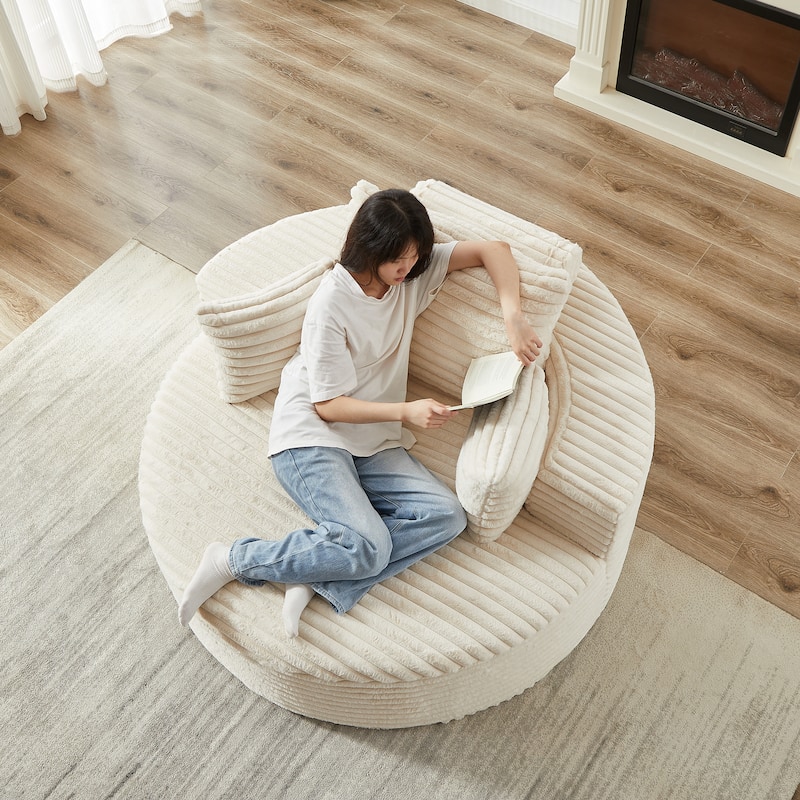 GDFStudio - Emberwood Corduroy Single Sofa Cloud Recliner