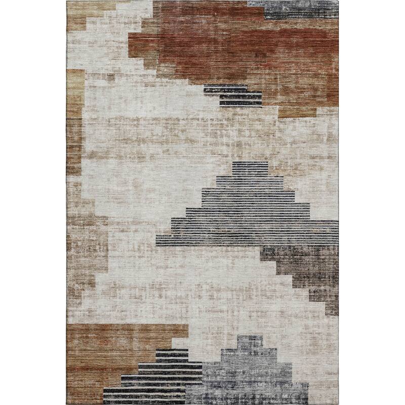 Premium Washable Super Soft Geo Global Mayfield Rug