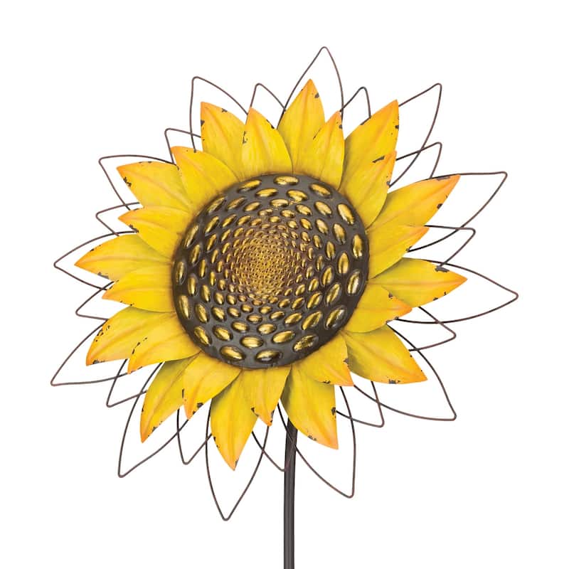 Giant Rustic Flower Stake - Yellow
