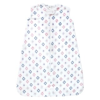 Hudson Baby Infant Girl Plush Sleeping Bag, Sack, Blanket, Sleeveless Diamond