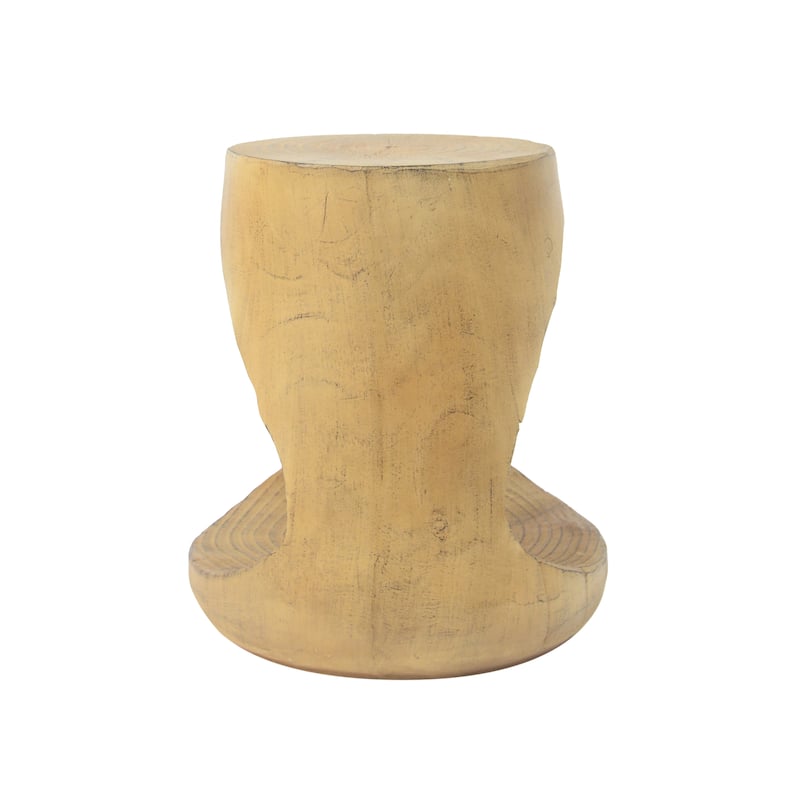 MGO Hollow Side table, Wood-like texture, Black Color