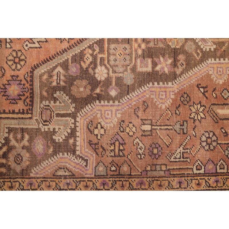 ECARPETGALLERY Hand-knotted Antalya Vintage Brown Wool Rug - 4'0 x 5'11