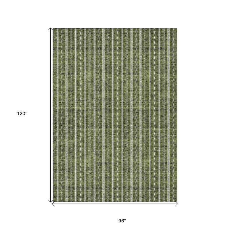 HomeRoots Striped Transitional Rectangle Outdoor Rug