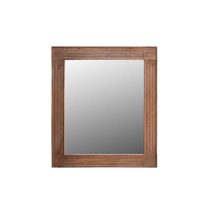 HomeRoots 46" Brown Dresser Solid Wood Mirror