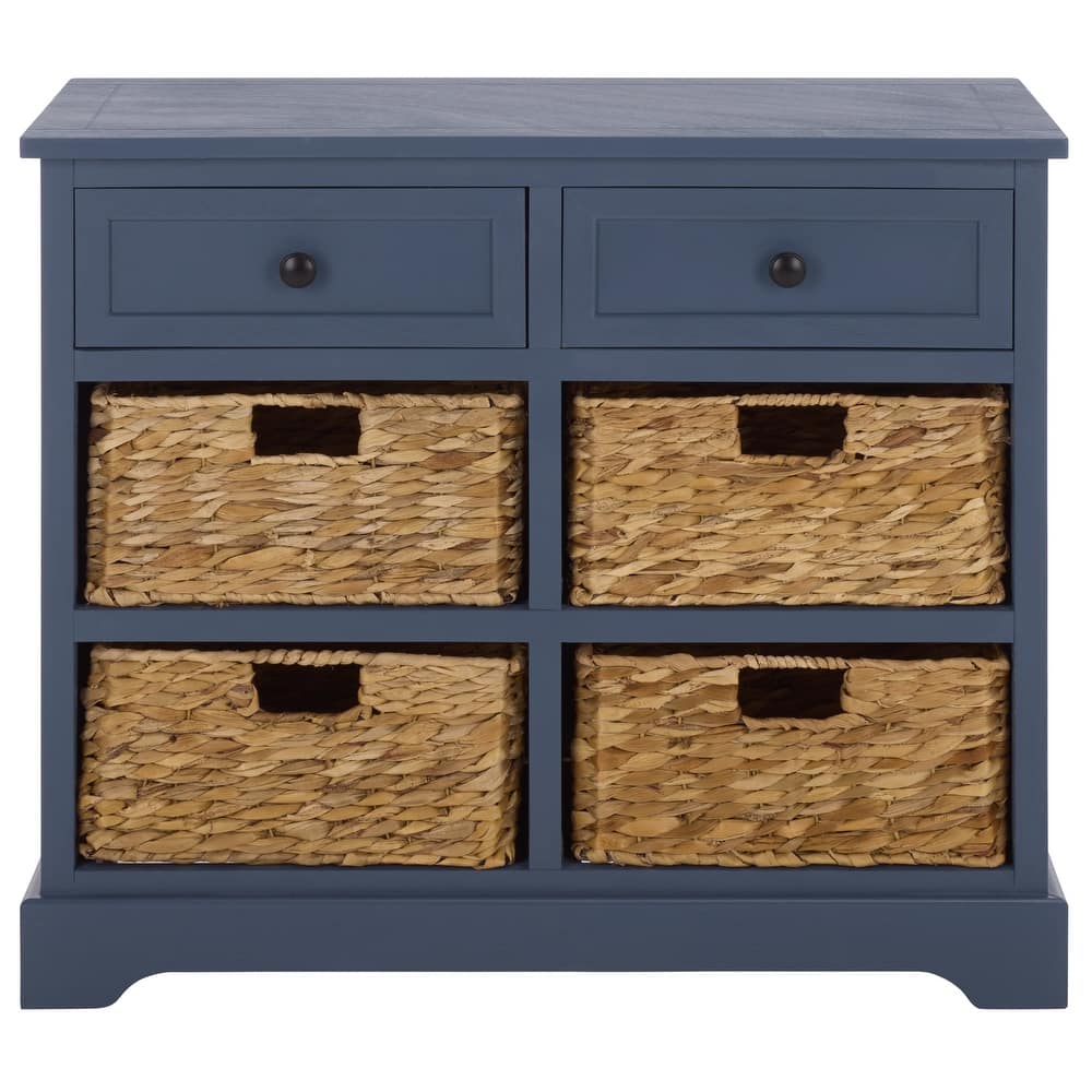 SAFAVIEH Ardelia Red 6-Drawer Storage Unit (Fully Assembled) - 30"W x 13"D x 26"H