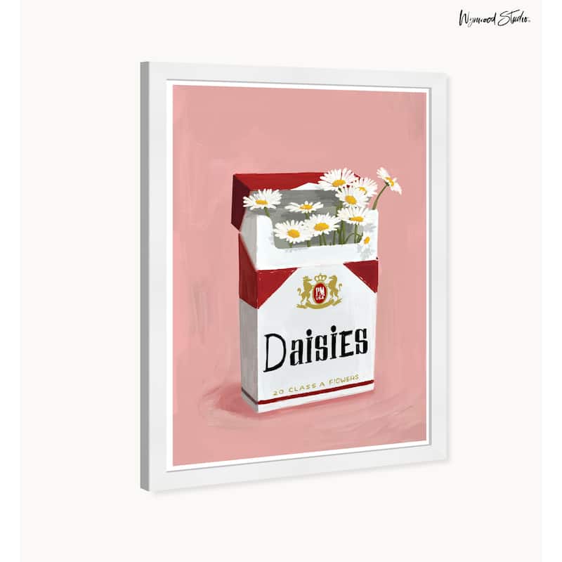 Wynwood Studio Pop Daisies Framed Trendy Retro Kitchen And Living Room Art Prints