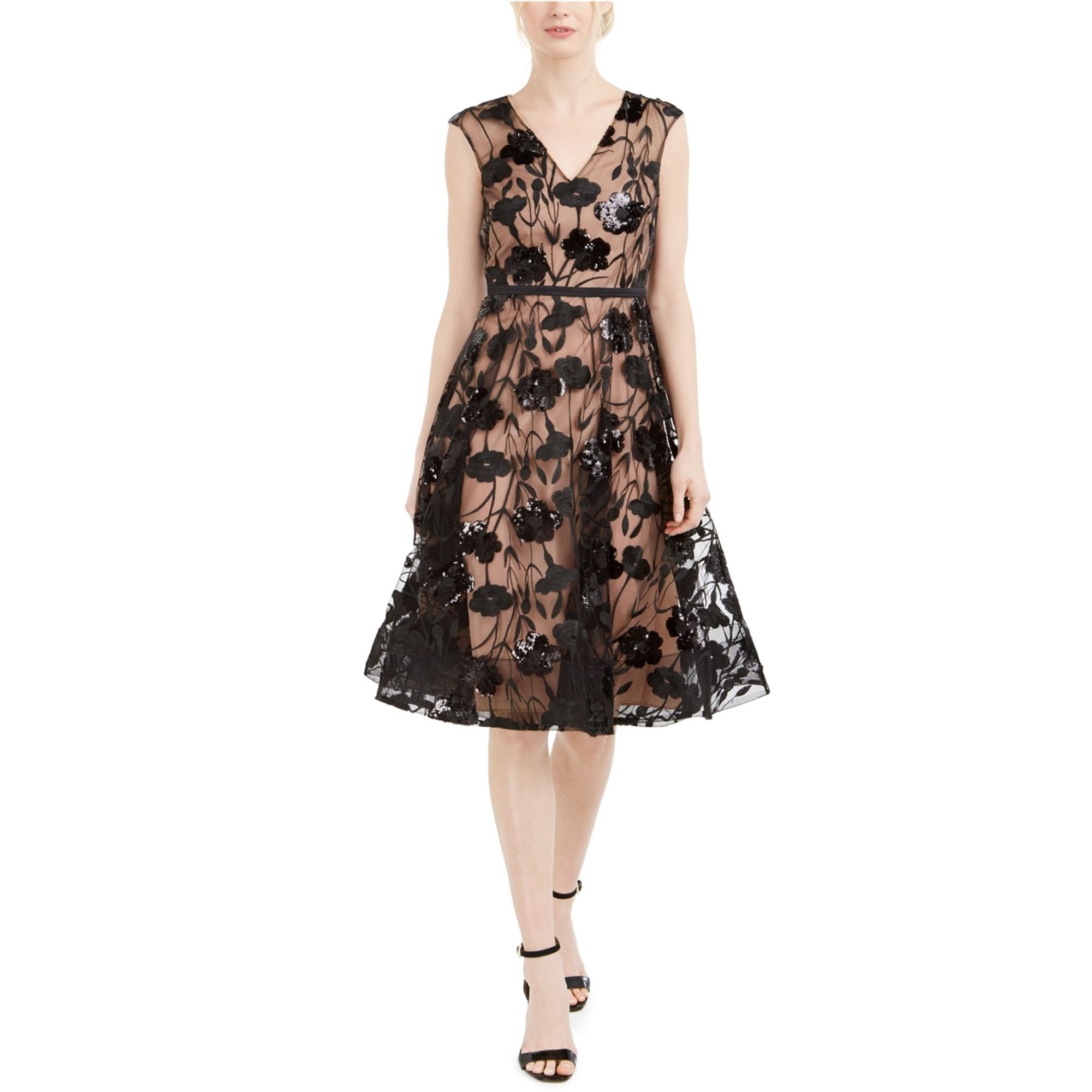 Calvin Klein Womens Sequin Cocktail Dress, black, 2, Black, 2 - Bed Bath &  Beyond - 41849608