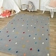 preview thumbnail 1 of 10, Mod-Tod Raindrops Kids Rug 3'11" x 5'7" - Grey - Rectangle
