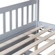 preview thumbnail 8 of 6, Full over Full Wood Bunk Bed with Twin Size Trundle and Guardrails, Convertible to 2 Full Size Beds