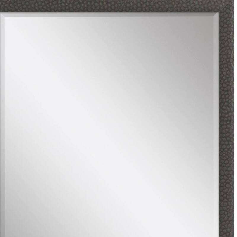HomeRoots 39" Dark Brown Solid Wood Framed Accent Mirror - 27.00 in. x 39.00 in. x 2.00 in.