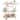 Rotated Bar Cart Gold with Wine Rack and Glass Holder