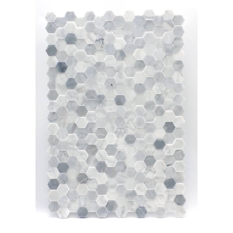 Emser Tile Link - 12" x 18" Square Geometric Mosaic Wall Tile - Honed