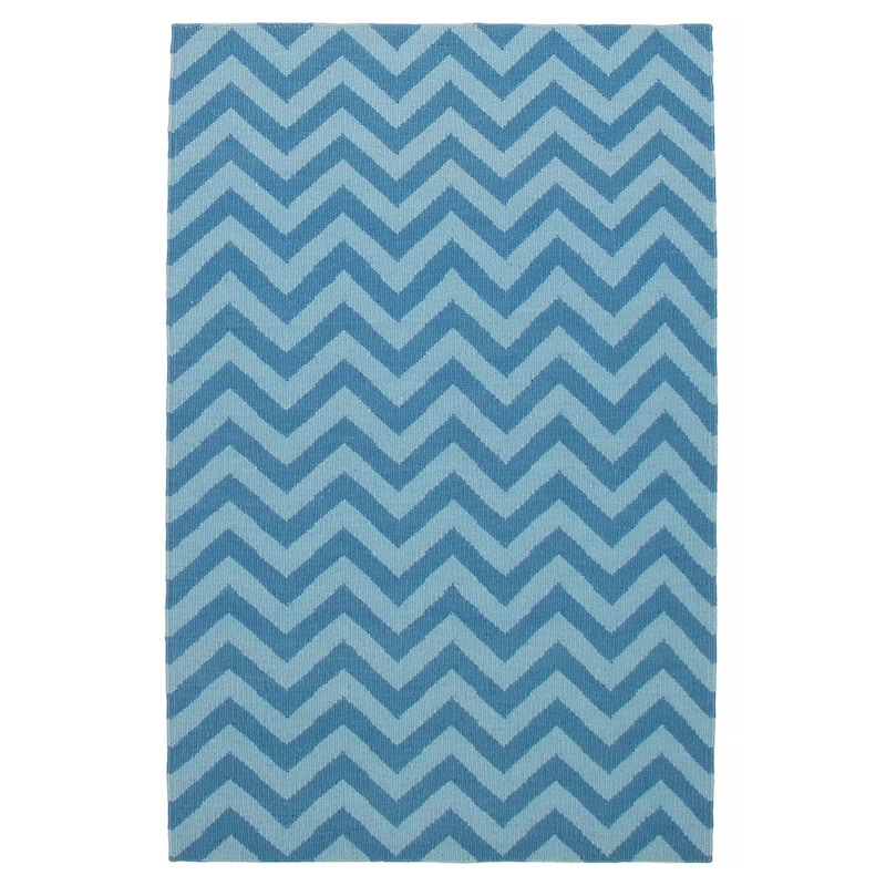Ankara Blue Kilim 5'0" x 7'11" - 5'0 x 7'11 - Blue - 5'0 x 7'11