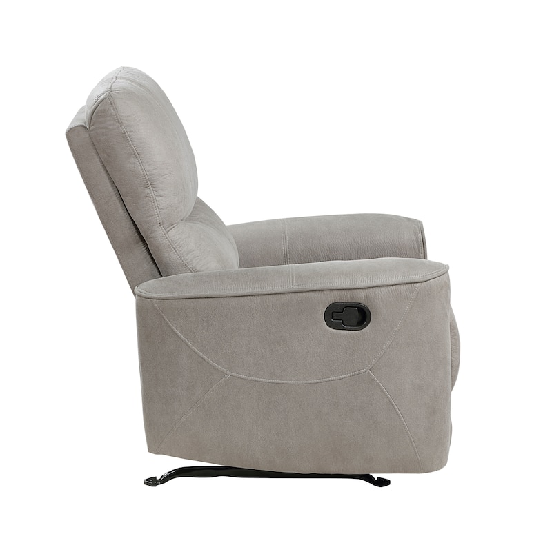 Azalea Polished Microfiber Rocker Reclining Chair
