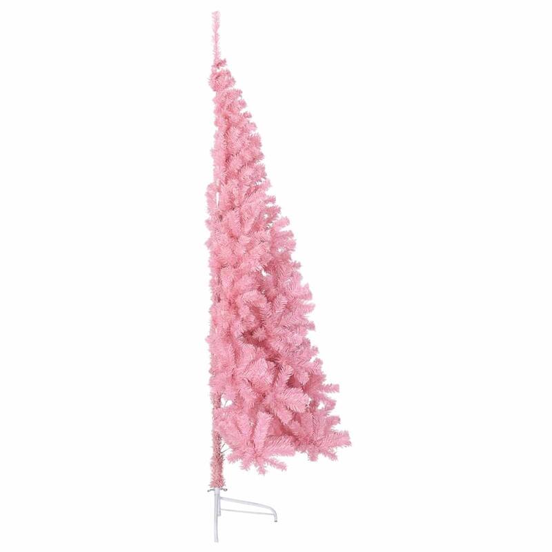 vidaXL Artificial Pre-lit Christmas Tree Pink in PVC - 59.06 in
