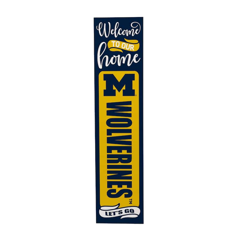 47" Double Sided Seasonal Porch Leaner, University Of Michigan - 47" x 11.25"