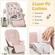 preview thumbnail 36 of 47, Multifunctional Folding Baby High Chair with Rolling Wheels and Adjustable Height - 40" x 23" x 36"-43.5"(L x W x H)