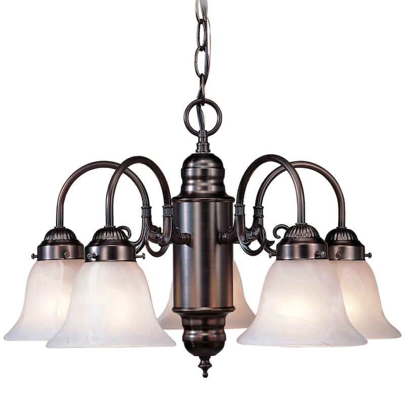 Marti 5-Light Indoor Antique Bronze Hanging Chandelier - Antique Bronze