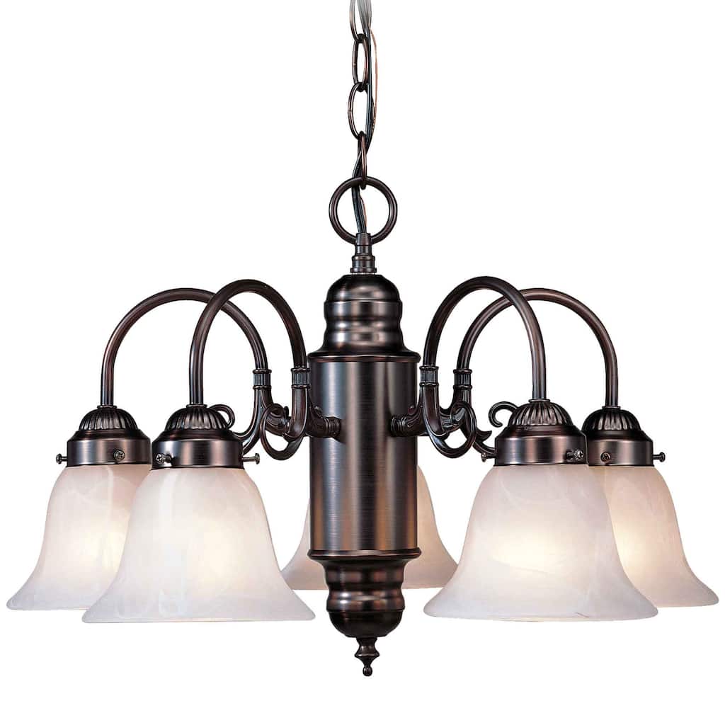Marti 5-Light Indoor Antique Bronze Hanging Chandelier - Antique Bronze