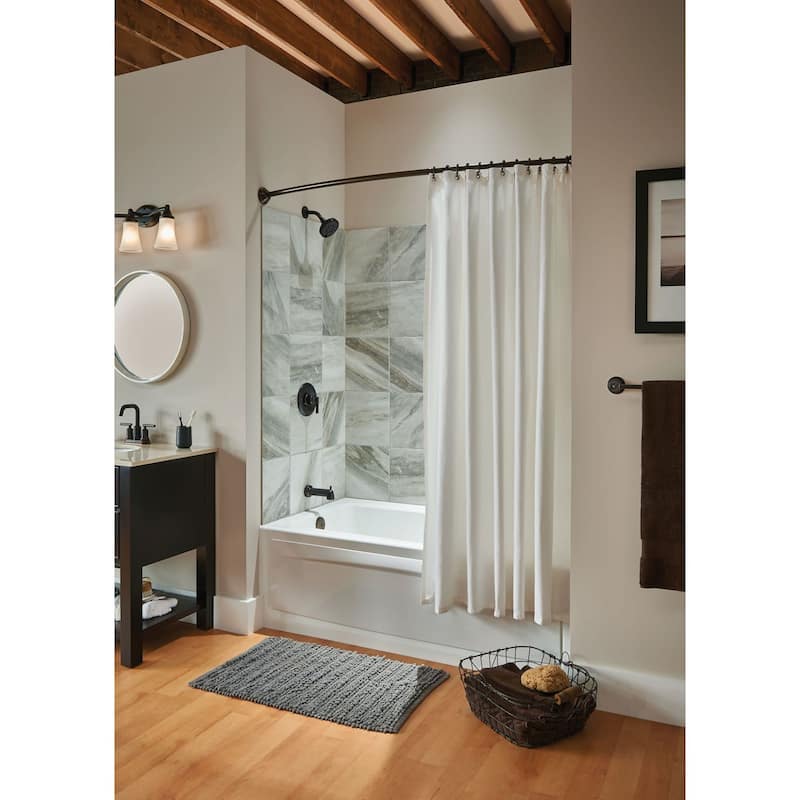 Moen 3 Light Bathroom Sconce with Frosted Shades from the Eva