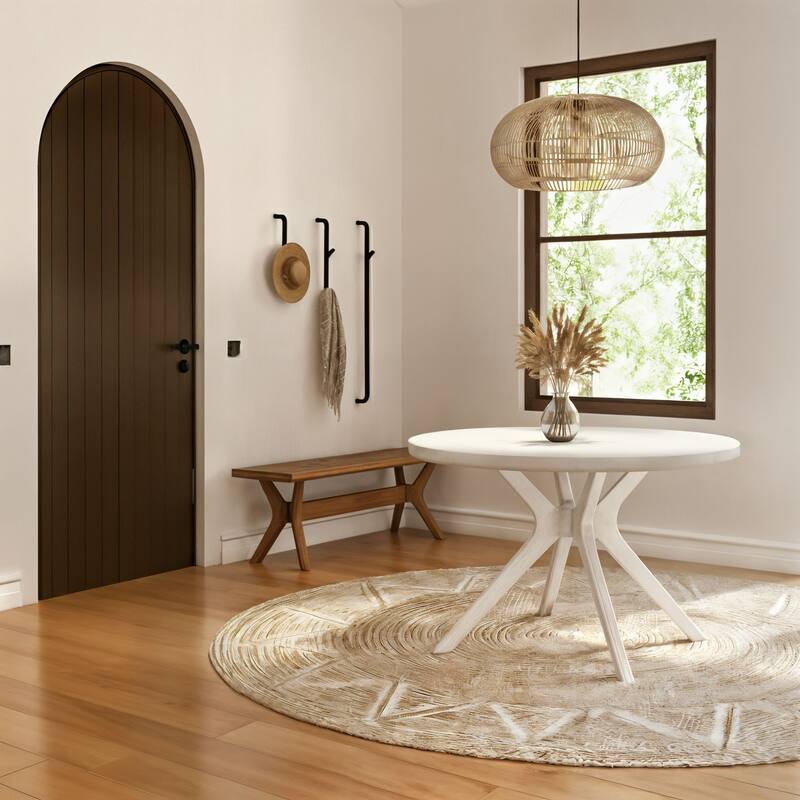 47" Round Cross Leg Verso Dining Table for 4