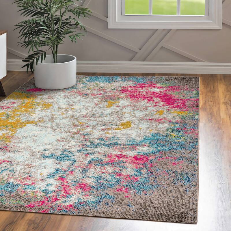 JONATHAN Y Groovy POP Modern Abstract Vintage Waterfall Area Rug