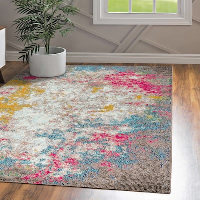JONATHAN Y Groovy POP Modern Abstract Vintage Waterfall Area Rug