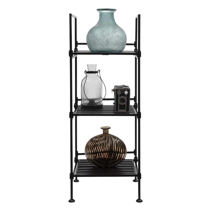 Organize It All 3 Tier Square Shelving Tower - 13 x 11 x 34"