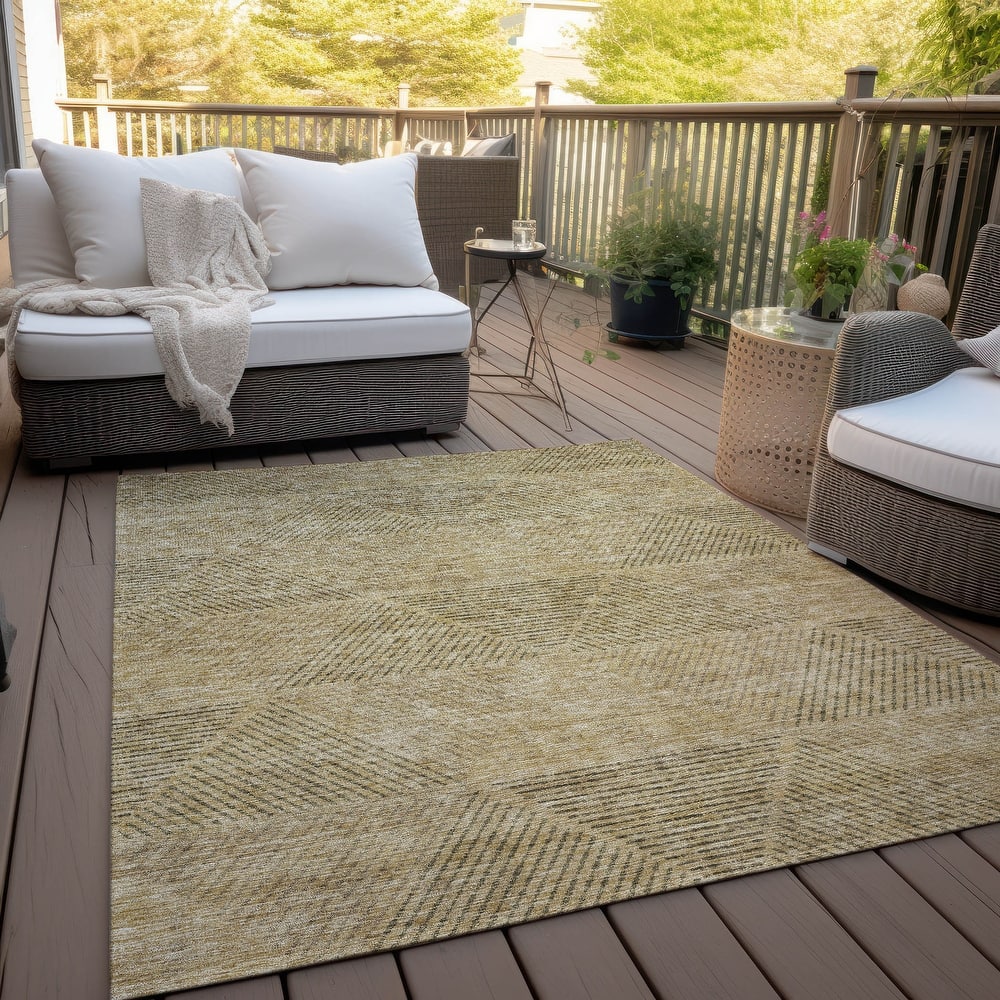 Machine Washable Indoor/ Outdoor Chantille Prism Contemporary Rug