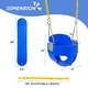 preview thumbnail 11 of 15, Metal/Plastic Bucket Swing with Chains - 11"D x 11"W x 78"H