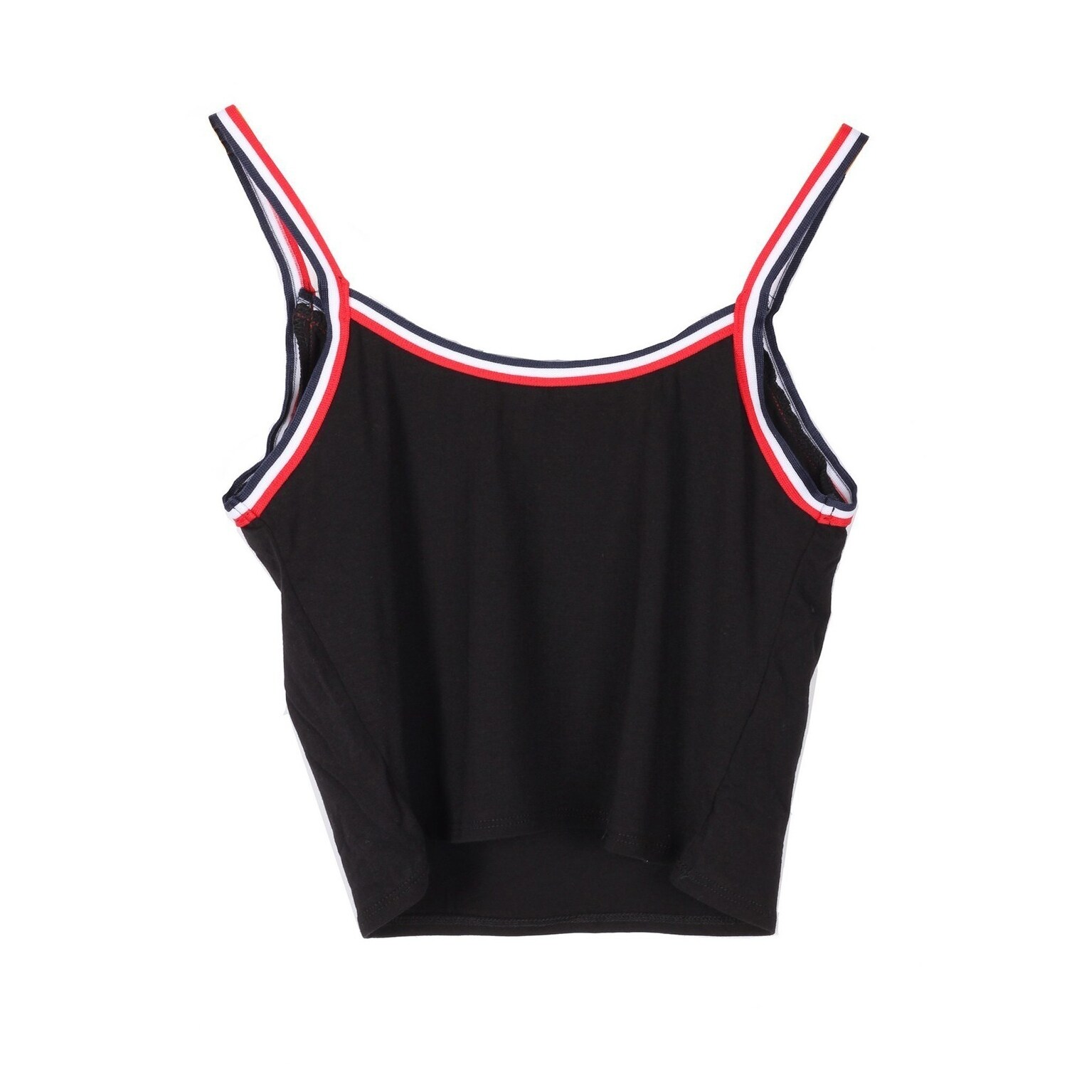 Shop Lori Jane Girls Black Stripe Edge Spaghetti Strap Casual Crop Top Overstock 28226846