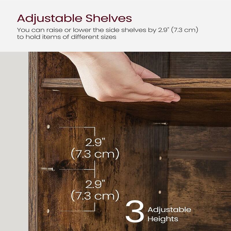 9-Compartment Storage Bench with Comfortable Linen-Look Seat Cushion for Shoes and Accessories - 11.9"D x 30.9"W x 18.9"H