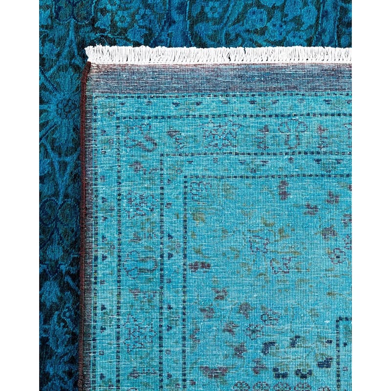 Contemporary Overdyed Wool Hand Knotted Area Rug - 6' 1" x 12' 2"