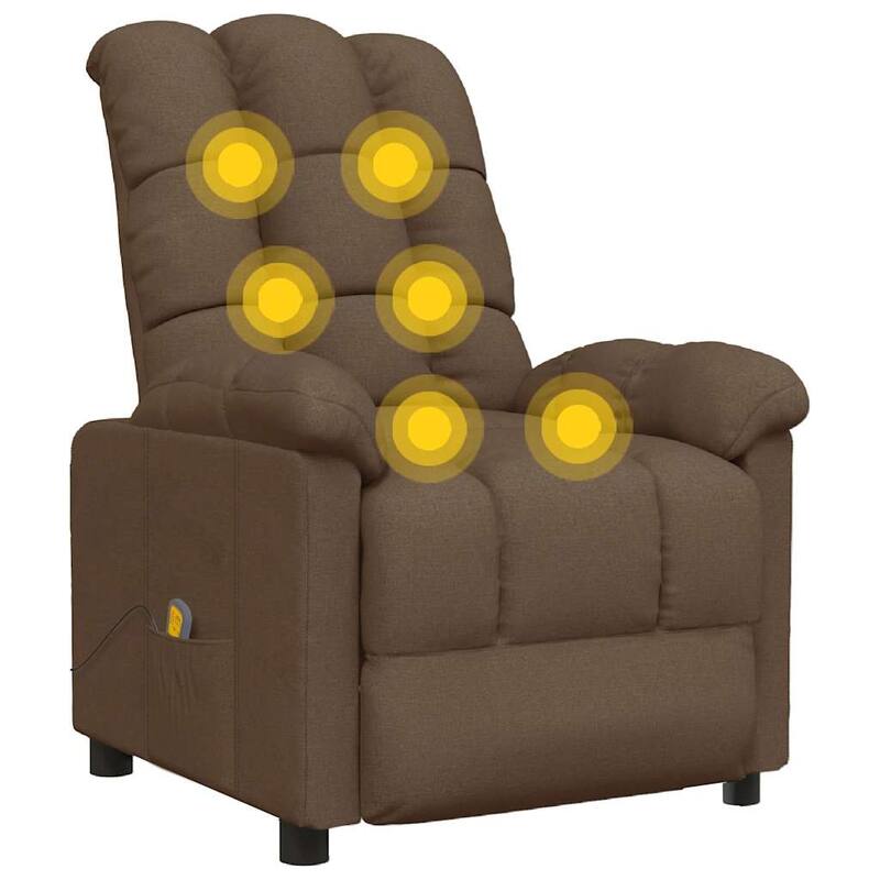 vidaXL Massage Recliner Electric Massaging Recliner Chair for Elderly Fabric - 29.1" x 39" x 40.2"