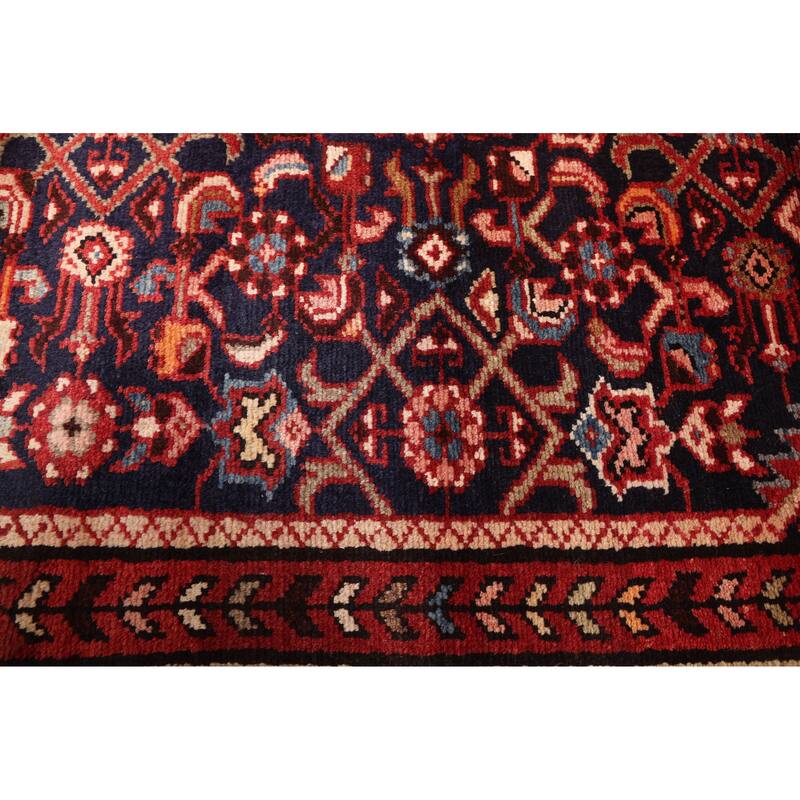 ECARPETGALLERY Hand-knotted Andelz Dark Navy Wool Rug - 3'3 x 10'7