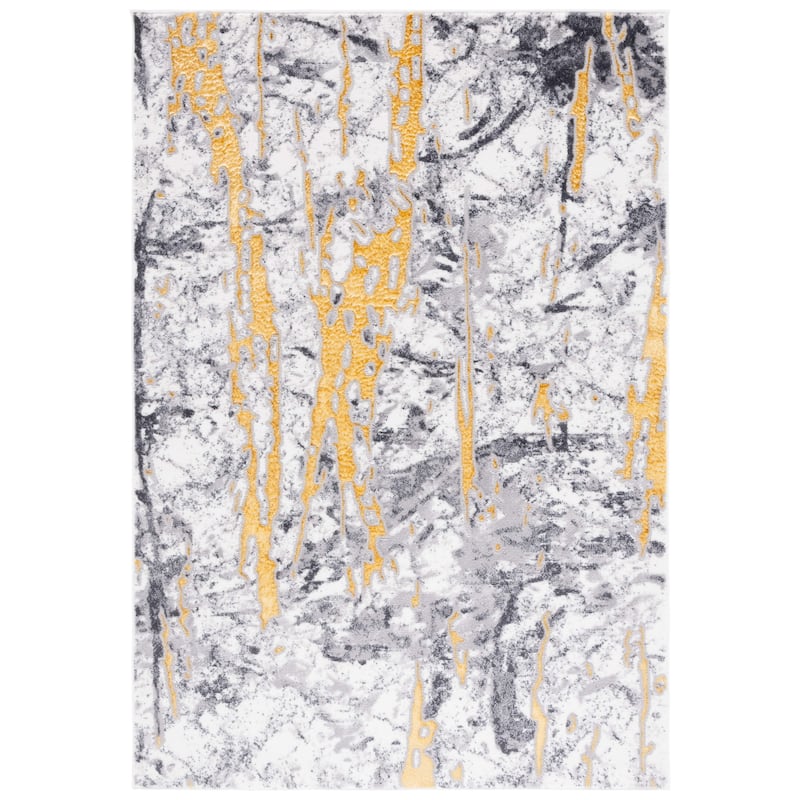 SAFAVIEH Amelia Oddbjorg Modern & Contemporary Rug - 5'3" x 7'6" - Ivory/Gold