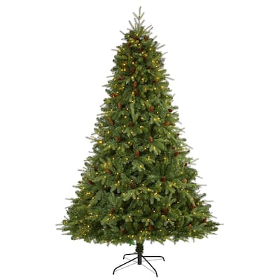 8' Wellington Spruce "Natural Look" Christmas Tree with 550 LED - Green