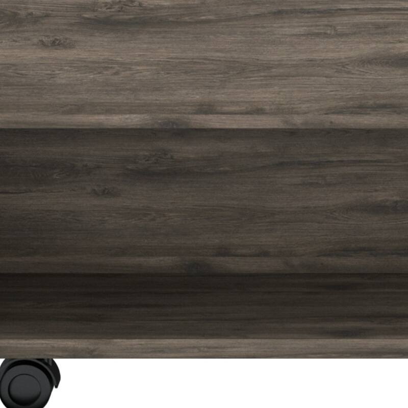 22" Dark Brown Manufactured Wood Rectangular Lift Top Coffee Table With Drawer - 15.3" H x 21.6" W x 19.6" D
