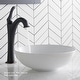 preview thumbnail 3 of 11, KRAUS 13 inch Viva Round White Porcelain Ceramic Vessel Bathroom Sink