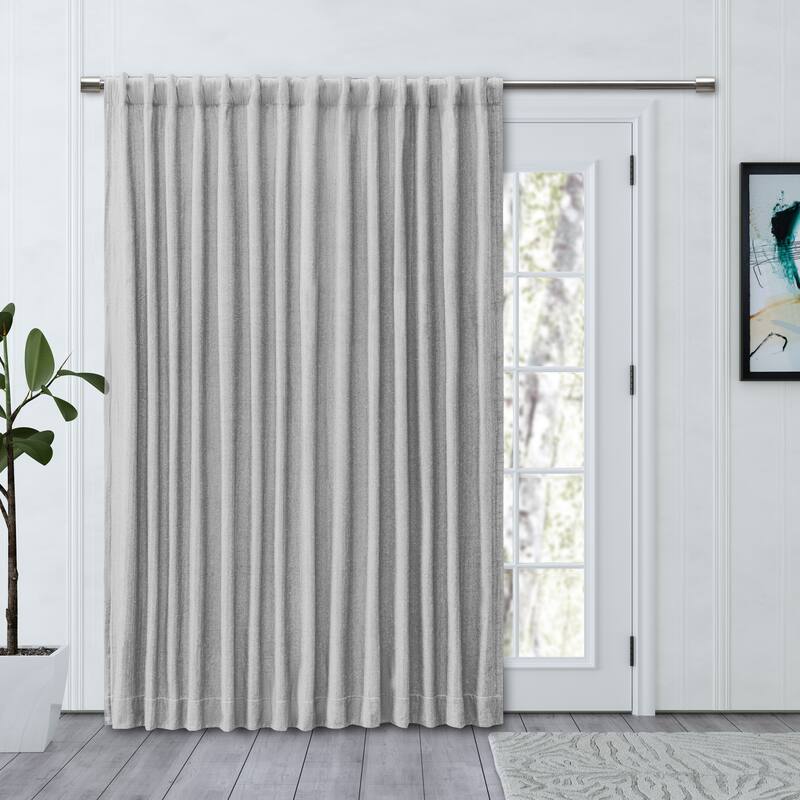 Chevron Recycled Cotton Double Wide Patio Rod Pocket W Back Tab Panel - 96"W x 84"L