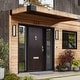 preview thumbnail 16 of 23, Rennnsan Modern Black Rectangular Linear LED Outdoor Wall Lights/Sconce Lighting