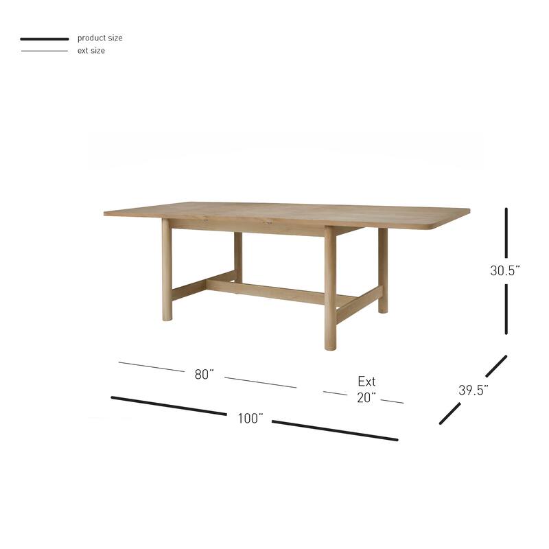 NPD Furniture Bloomfield Butterfly Dining Table with 20 Inch Extension