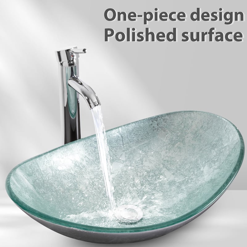 48" Bathroom Vanity Set Vessel Sink Faucet W/ Small Cabinet Combo