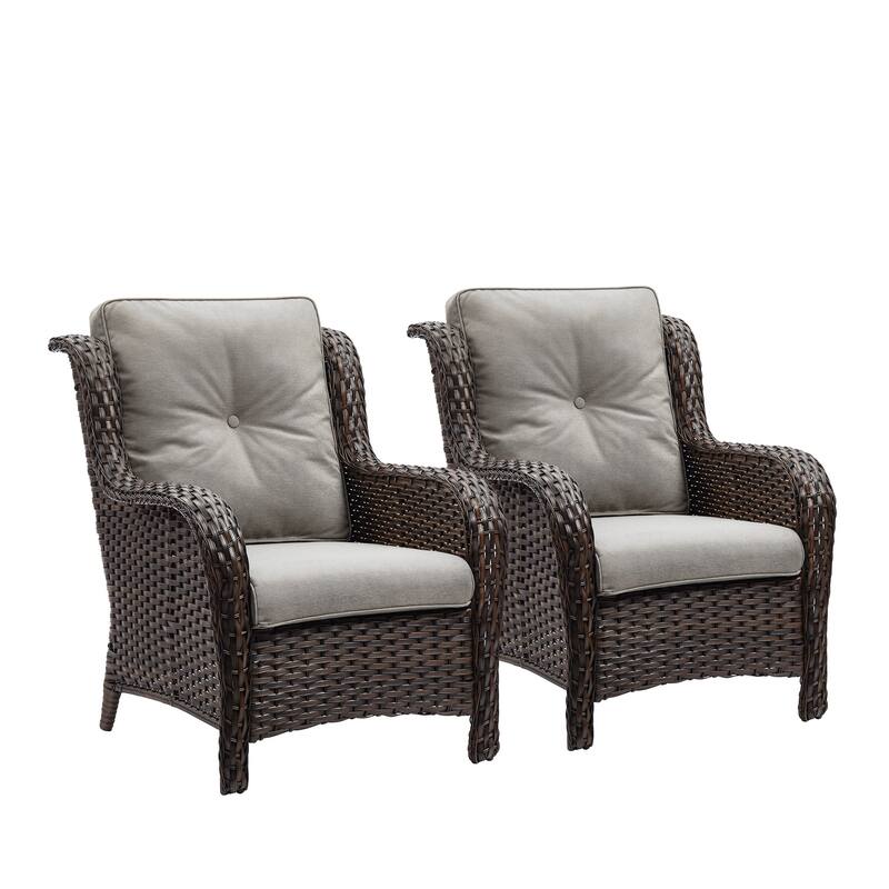 Gymojoy Outdoor Furniture Set Patio Wicker Chairs Set of 2