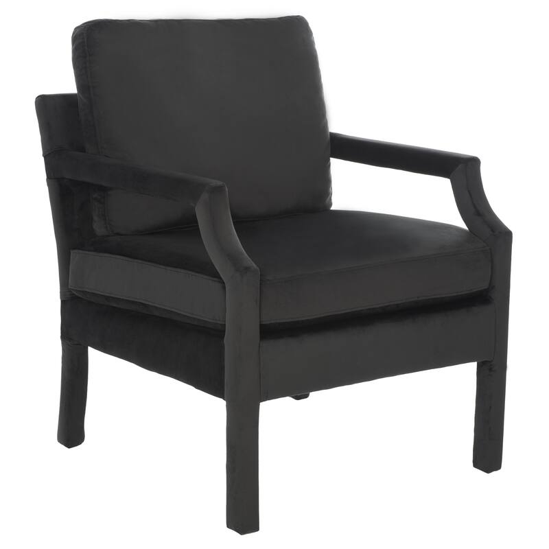 SAFAVIEH Genoa Upholstered Velvet Arm Chair - 25.8" W x 29.1" L x 35" H