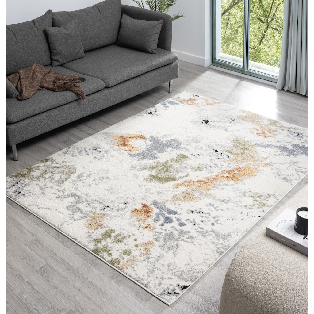 Paris Collection Abstract Cream/Lighte Grey Rug
