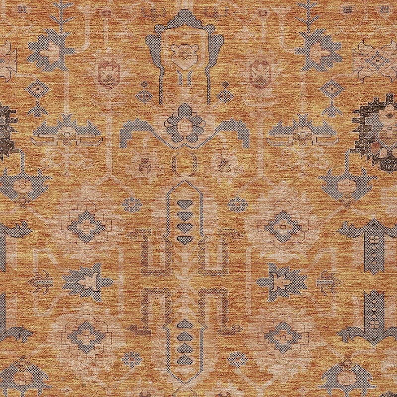 HomeRoots Oriental Traditional Rectangle Outdoor Rug