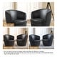 preview thumbnail 45 of 56, 2 Set Faux Leather Club Swivel Barrel Accent Chair
