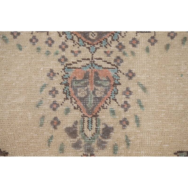 Distressed Tabriz Persian Antique Area Rug Living Room Wool Carpet - 6'4" x 9'2"